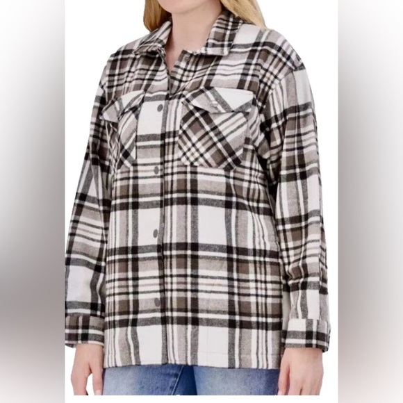 HFX Womens Plaid Shirt Jacket - Picture 4 of 10